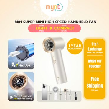 MYNT M81 Super Mini High Speed Handheld Fan Cooling Ultra Light USB Rechargeable